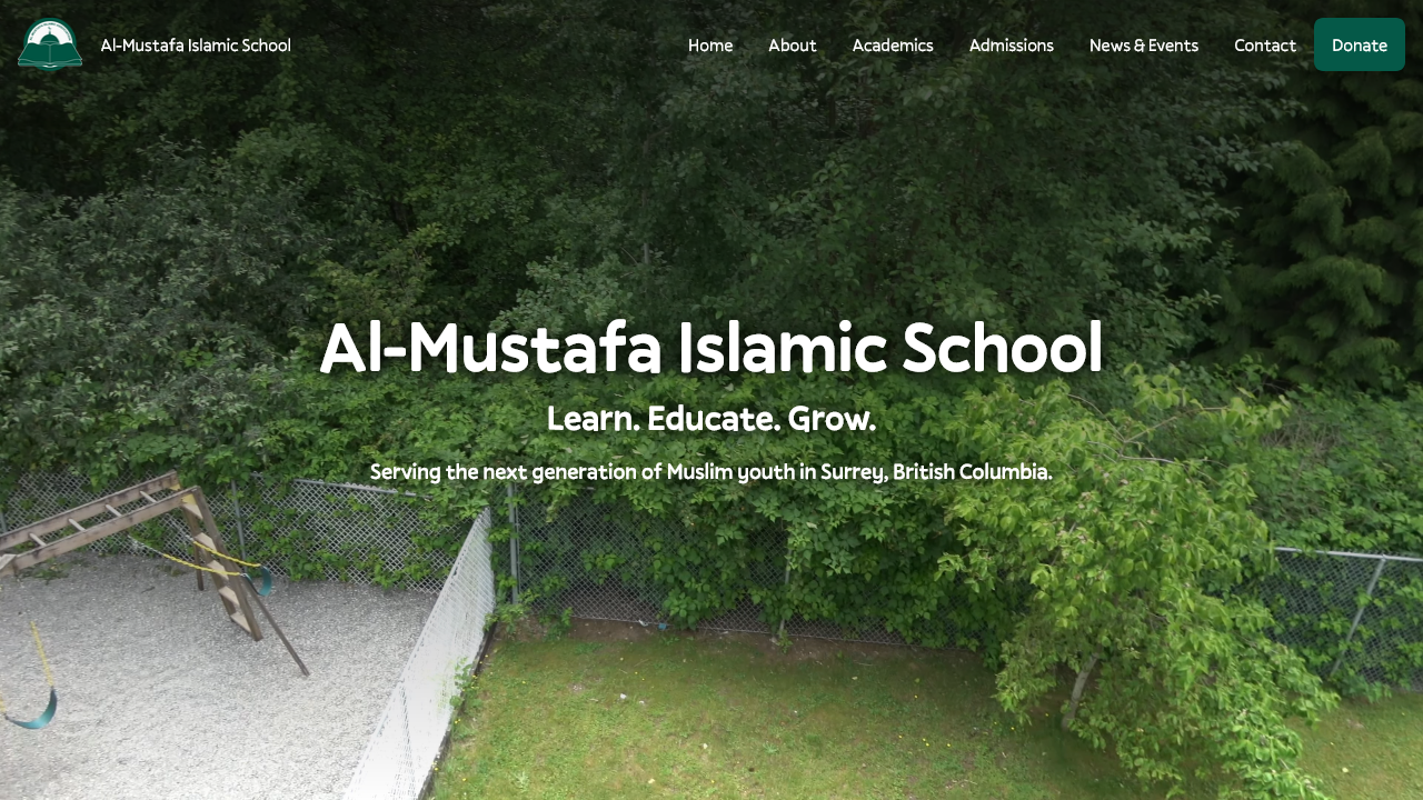 Al-Mustafa School Website Thumbnail